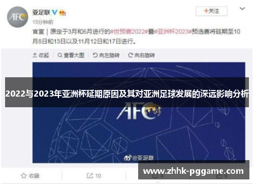 2022与2023年亚洲杯延期原因及其对亚洲足球发展的深远影响分析 2022与2023年亚洲杯延期原因及其对亚洲足球发展的深远影响分析